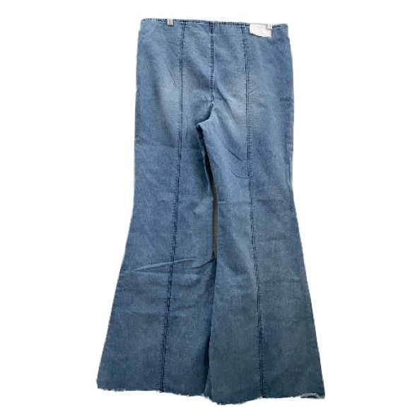 TINSELTOWN Hi-Rise Flare Denim Raw Hem Pull On Flare Jeans Size 11 Waist 30 - Picture 7 of 13